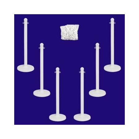 Accuform MEDIUM DUTY STANCHION POSTS COLOR PRC209WT PRC209WT